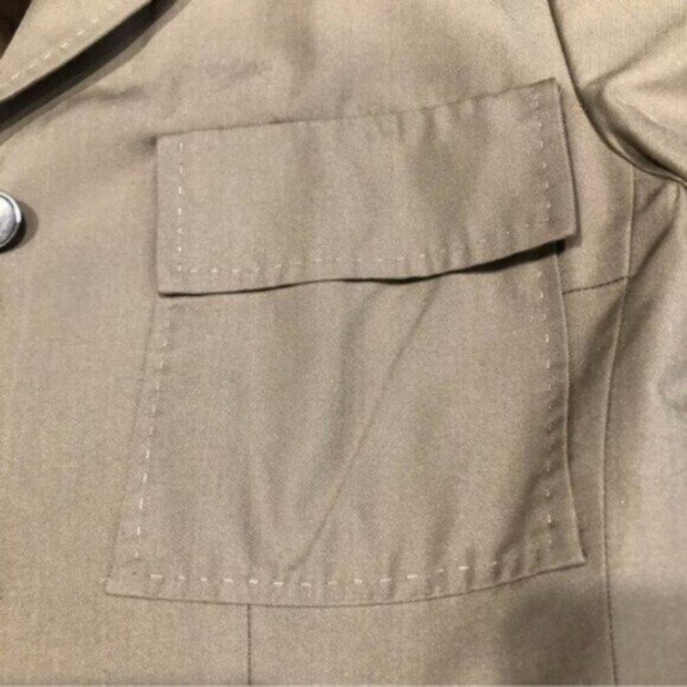 Michael Kors Tan 100% Silk Utility Jacket 4 - Picture 7 of 10